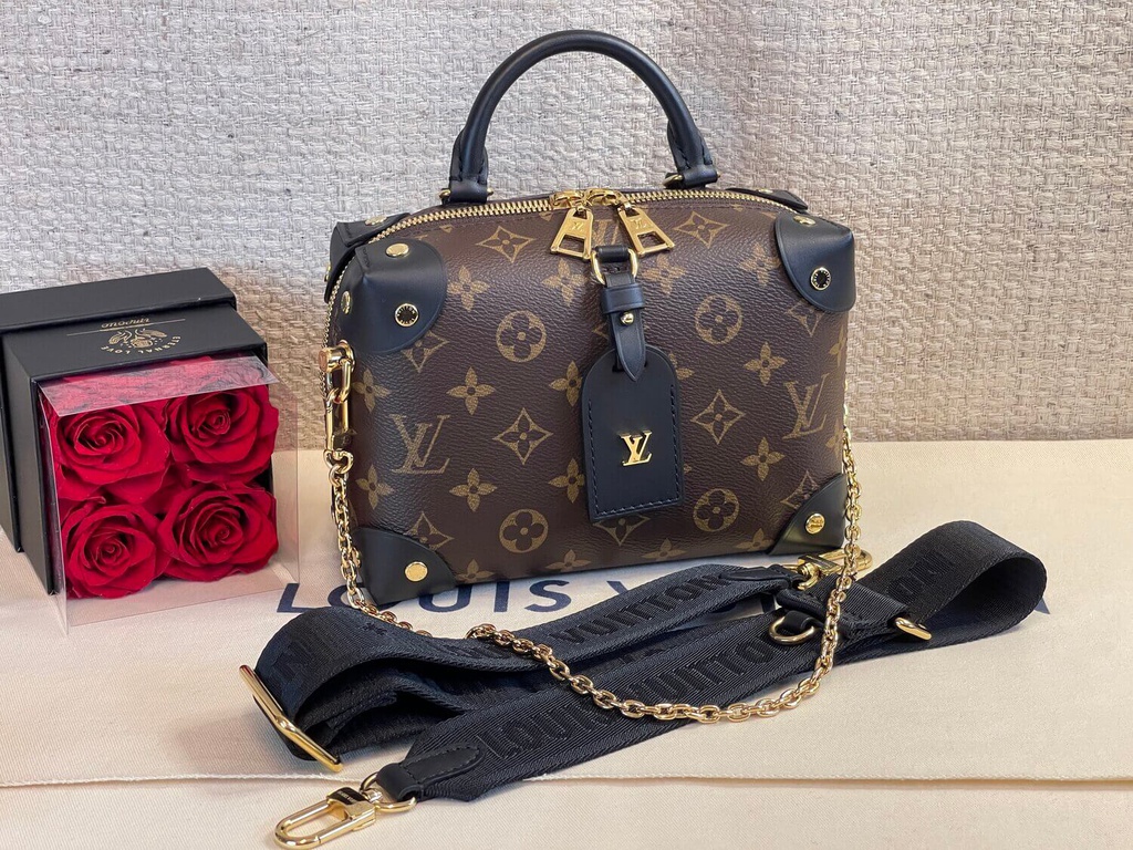100 Original Louis Vuitton Petite Malle Souple Monogram Preloved